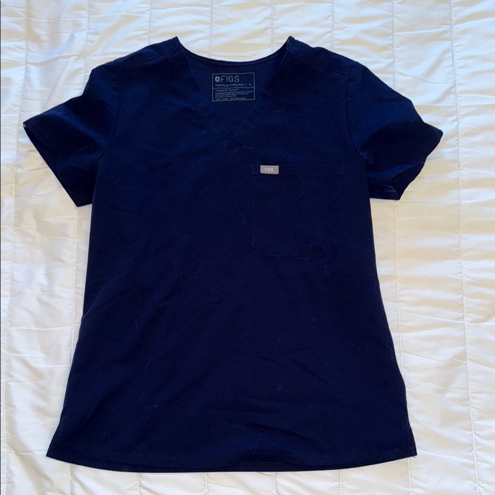Women’s Figs Navy Blue Scrub Top
